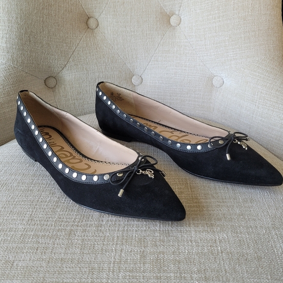 Sam Edelman Black Flats with Bow Detail - Picture 4 of 10